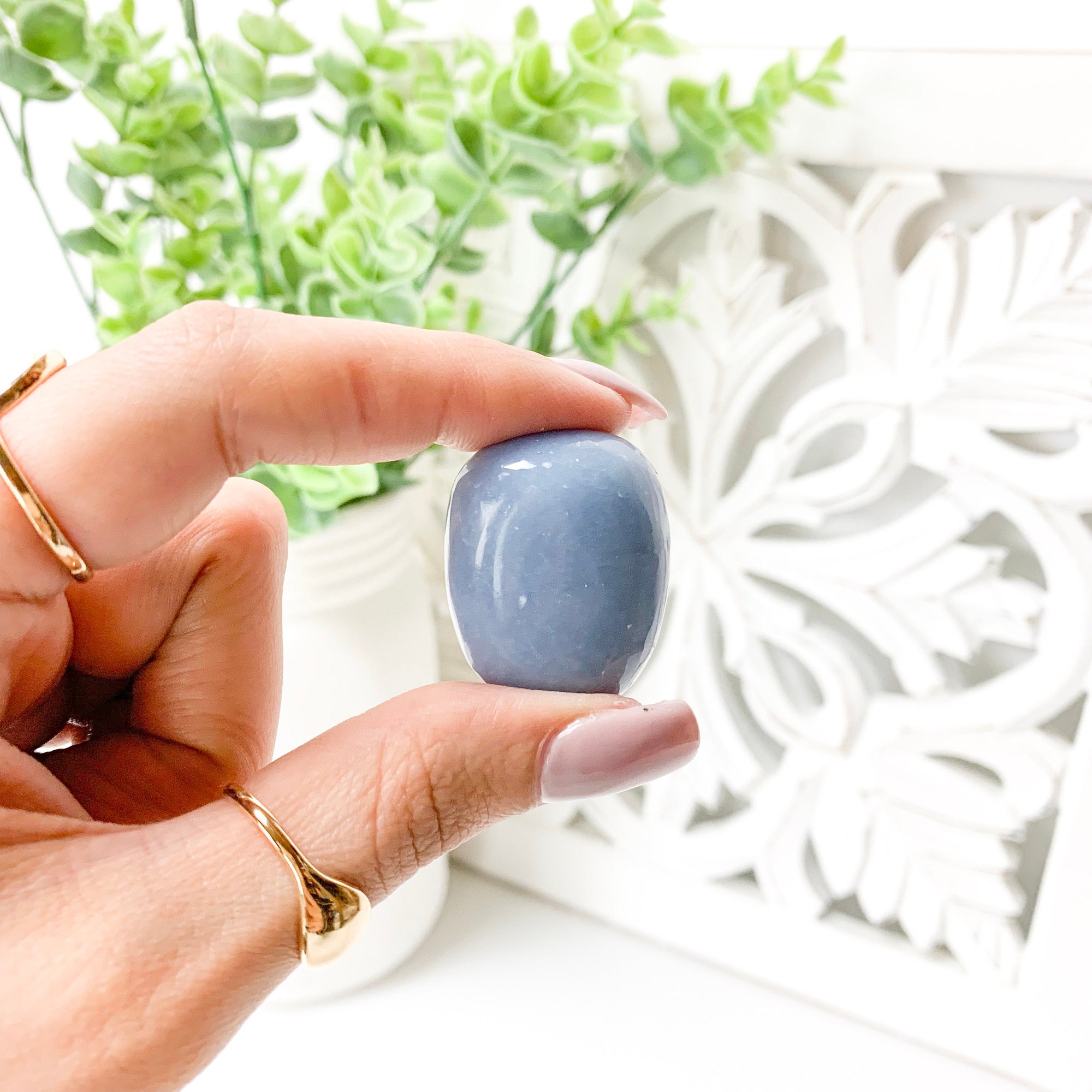 The Heavenly Properties of Angelite Tumbled Stones: Unlocking Spiritual Connection and Soothing Energy