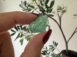 Green Fluorite Heart Crystal