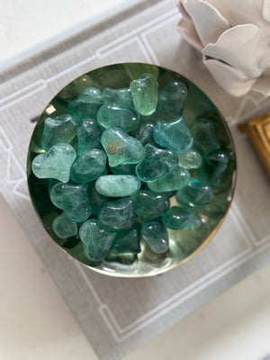 Green Fluorite Heart Crystal