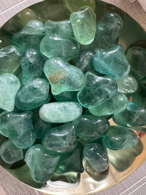 Green Fluorite Heart Crystal