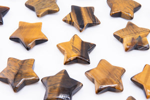 Tiger Eye Star Crystal | 30mm Polished Gemstone Star for Protection, Confidence & Focus