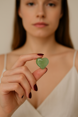 Green Fluorite Heart Crystal