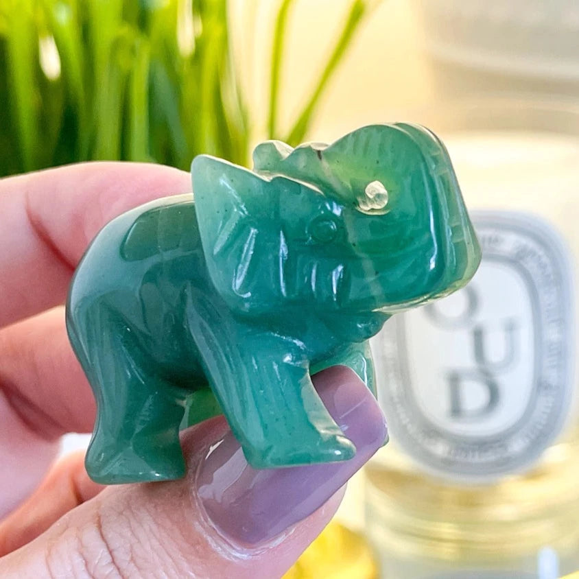 Green Aventurine Elephant figurine