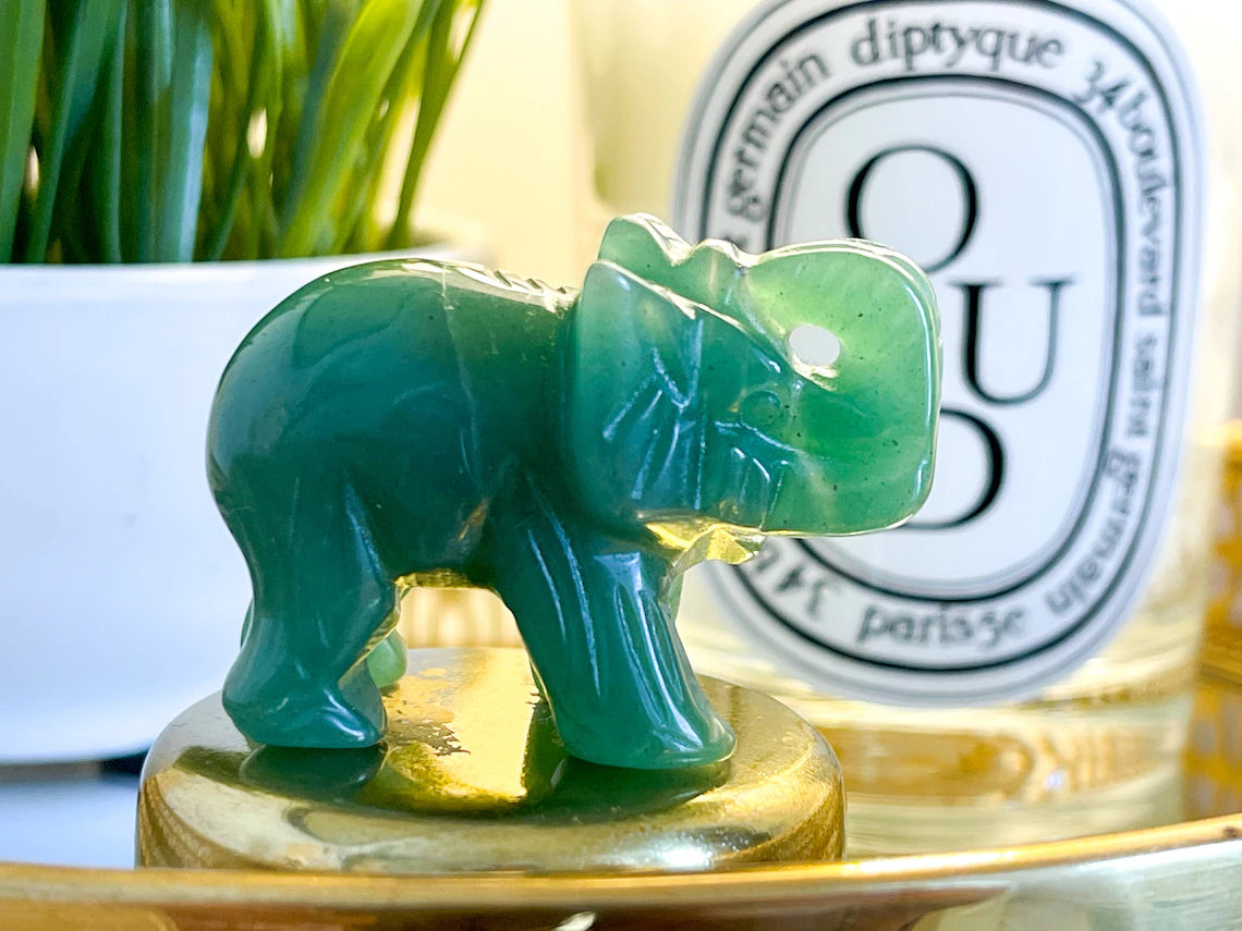 Green Aventurine Elephant figurine