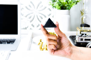 Shungite Pyramid Large Shungite Stone Pyramid  EMF Protection Real Russian Shungite Healing Crystal Home Decor Crystal Grids