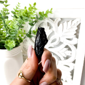 Tektite Tumbled Stone – Polished Meteorite Glass – Tibetan Tektite for Energy, Psychic Awakening & Meditation