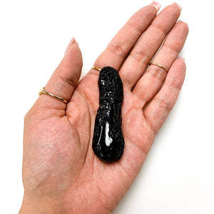 Tektite Tumbled Stone – Polished Meteorite Glass – Tibetan Tektite for Energy, Psychic Awakening & Meditation