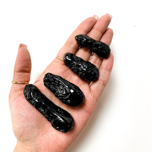Tektite Tumbled Stone – Polished Meteorite Glass – Tibetan Tektite for Energy, Psychic Awakening & Meditation