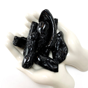 Tektite Tumbled Stone – Polished Meteorite Glass – Tibetan Tektite for Energy, Psychic Awakening & Meditation