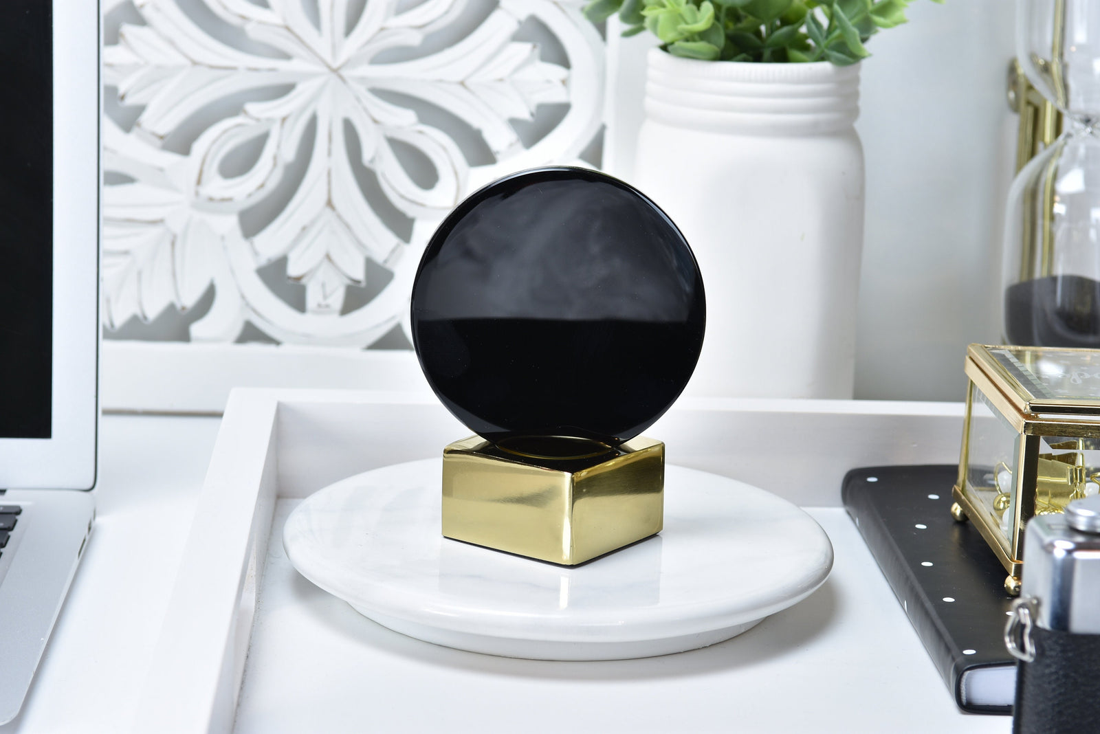 Black Obsidian Scrying Mirror: Divination Crystal