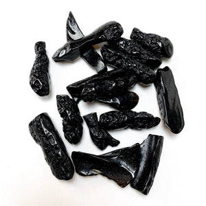 Tektite Tumbled Stone – Polished Meteorite Glass – Tibetan Tektite for Energy, Psychic Awakening & Meditation