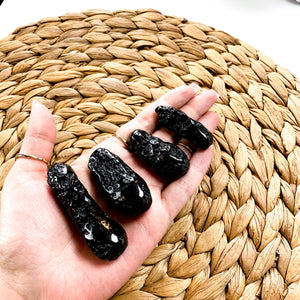 Tektite Tumbled Stone – Polished Meteorite Glass – Tibetan Tektite for Energy, Psychic Awakening & Meditation