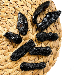 Tektite Tumbled Stone – Polished Meteorite Glass – Tibetan Tektite for Energy, Psychic Awakening & Meditation