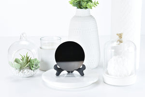 Black Obsidian Scrying Mirror: Divination Crystal