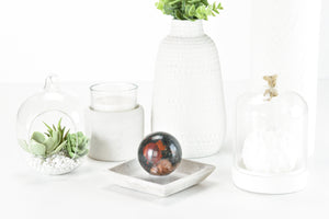 African Bloodstone Crystal Ball: Healing Sphere with Stand