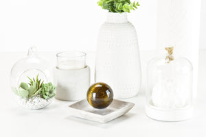 Yellow Tiger Eye Crystal Ball: Polished Sphere for Meditation