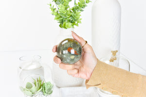 African Bloodstone Crystal Ball: Healing Sphere with Stand