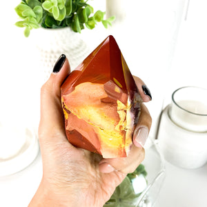 Large Mookaite Jasper Crystal Tower: Polished Stone Point