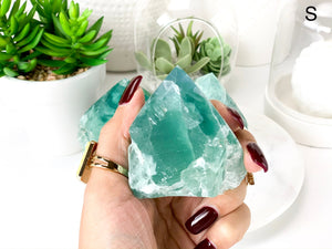 Polished Fluorite Crystal Tower: Rainbow Healing Stone, Home Decor