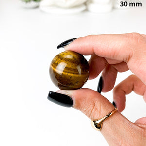 Yellow Tiger Eye Crystal Ball: Polished Sphere for Meditation