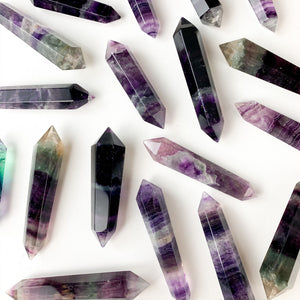 Fluorite Double Terminated Crystal Wand - Healing Point