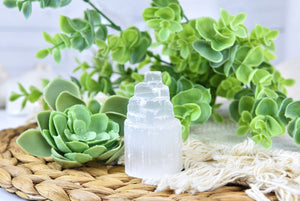 Selenite Crystal Tower: Energy Cleansing Home Decor