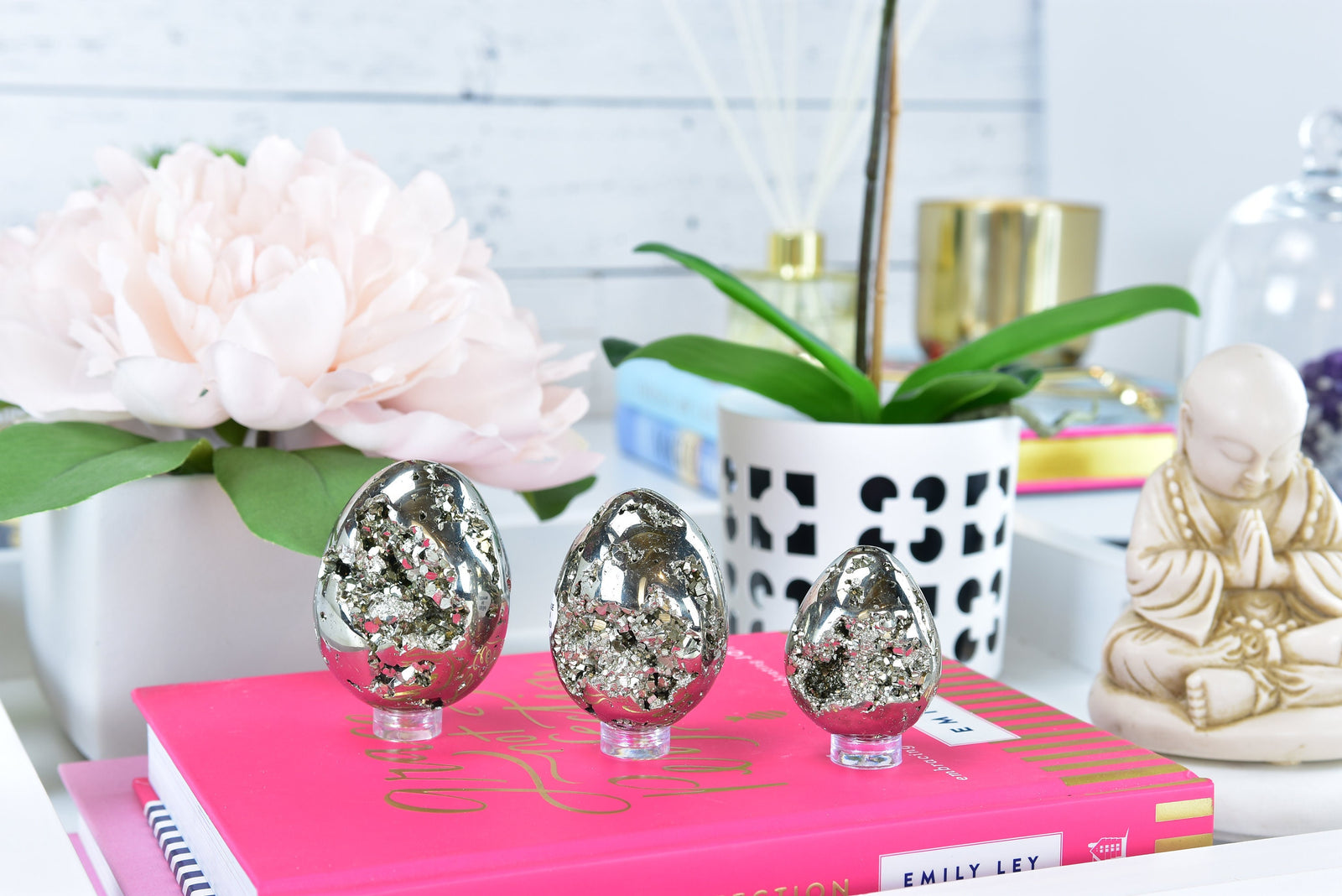 Pyrite Egg – Natural Fools Gold Crystal – Wealth Protection Stone – Energy Healing Decor