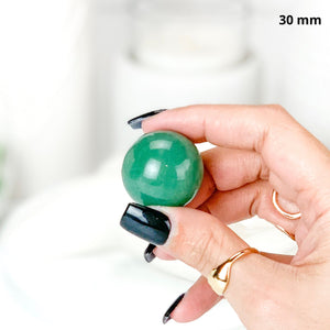Green Aventurine Crystal Ball: Healing Stone Decor
