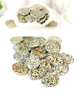 Dalmatian Jasper Palm Stone: Polished Worry Stone