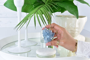 Raw Celestite Crystal Cluster: Madagascar Blue Healing Crystal