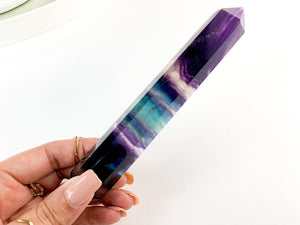 Fluorite Double Terminated Crystal Wand - Healing Point