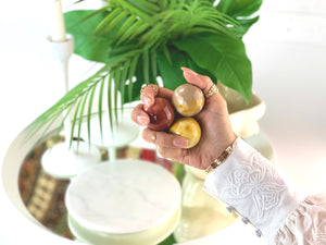 Mookaite Jasper Sphere: Australian Gemstone, Calming Decor (30/40mm)