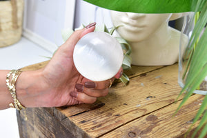 Glimmering Selenite Sphere: The Ultimate Healing Crystal Ball for Crown and Third Eye Chakra Activation