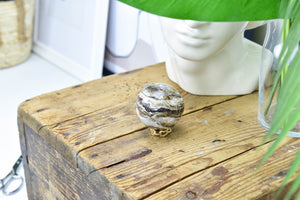 Moroccan Aragonite Crystal Ball: Natural Healing Stone Decor