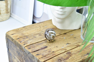 Moroccan Aragonite Crystal Ball: Natural Healing Stone Decor