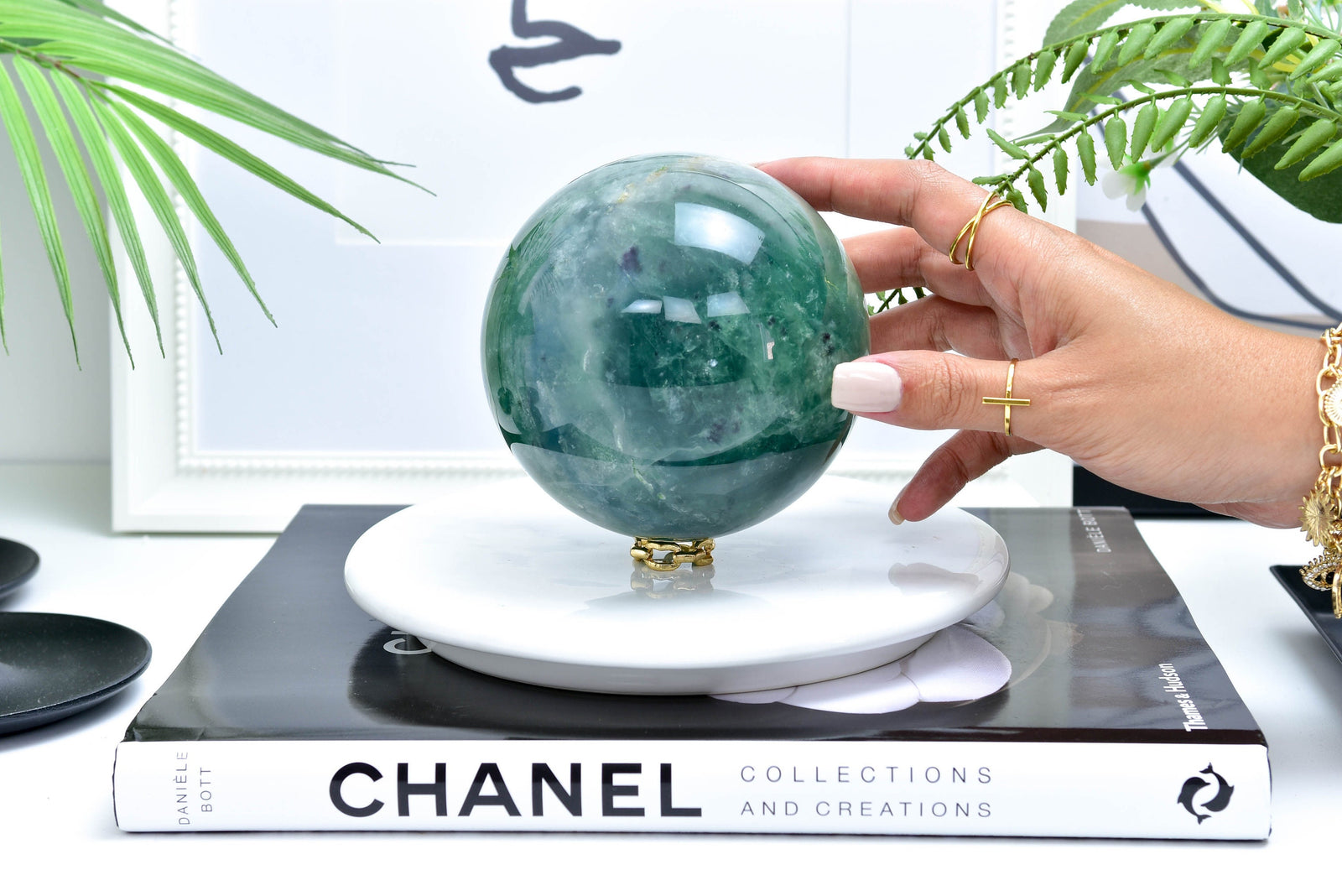 Green Fluorite Sphere: Crystal Ball, Home Decor