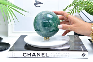 Green Fluorite Sphere: Crystal Ball, Home Decor
