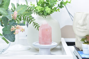 Rose Quartz Point: Love, Calmness Crystal Tower