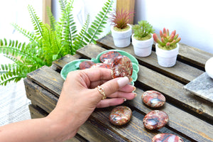 Brecciated Jasper Palm Stone: Calming Worry Stone (45x35x15mm)