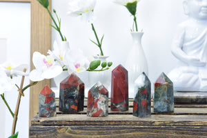 African Bloodstone Crystal Point Tower: Healing Stone