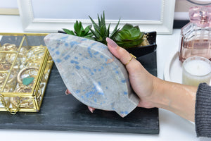 Rare K2 Crystal Heart Dish for Calming Energy and Spiritual Communication