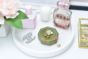 Unakite Crystal Bowl: Gemstone Jewelry Holder, Catch-All Tray