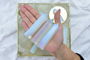 Opalite Crystal Point Tower: Healing Gemstone Decor