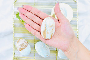 Caribbean Calcite Palm Stone: Blue Aragonite Crystal