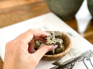 Dalmatian Jasper Crystal Cube: Polished Tumble Stone, Healing Crystals