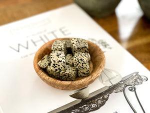 Dalmatian Jasper Crystal Cube: Polished Tumble Stone, Healing Crystals