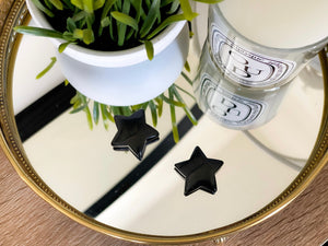 Black Obsidian Puffy Pocket Star: Volcanic Healing Crystal