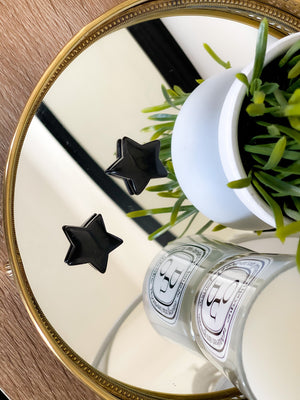 Black Obsidian Puffy Pocket Star: Volcanic Healing Crystal