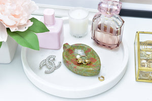 Unakite Crystal Bowl: Gemstone Jewelry Holder, Catch-All Tray