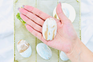 Caribbean Calcite Palm Stone: Blue Aragonite Crystal